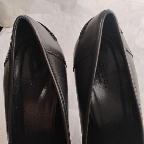 Gucci High Heel Loafers - Size 8b - Black - Leather - Picture 2 of 16